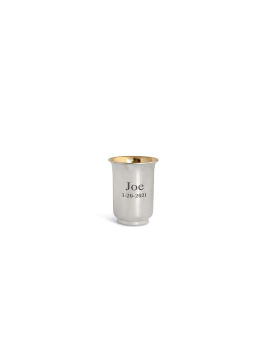 Modern Kiddush Cup with Matching Plate , Passover Gifts , Israeli Juda