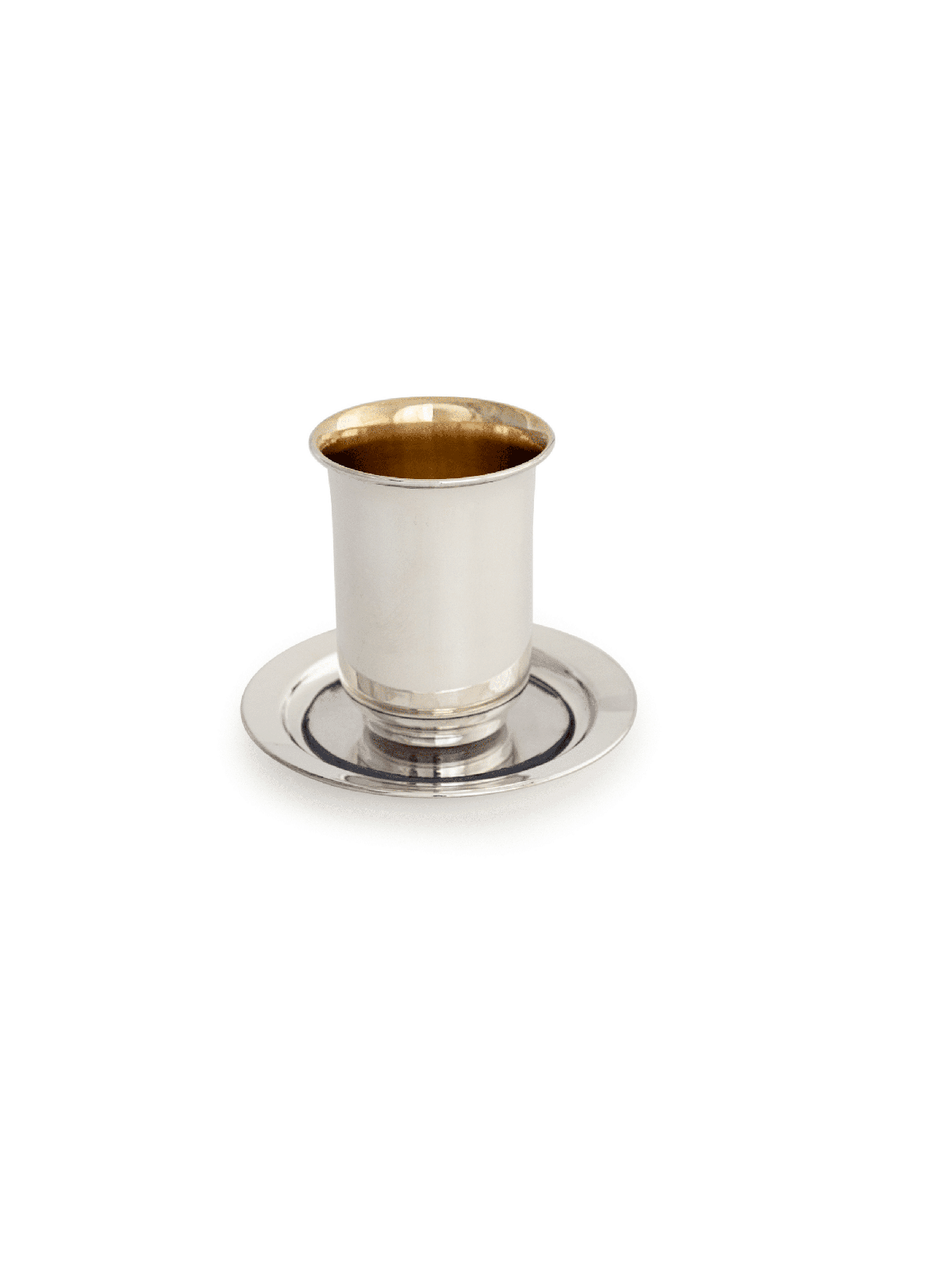 Modern Kiddush Cup with Matching Plate , Passover Gifts , Israeli Juda