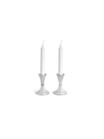 Beaux chandeliers martelés en argent sterling, cadeaux de Pâque, Isr