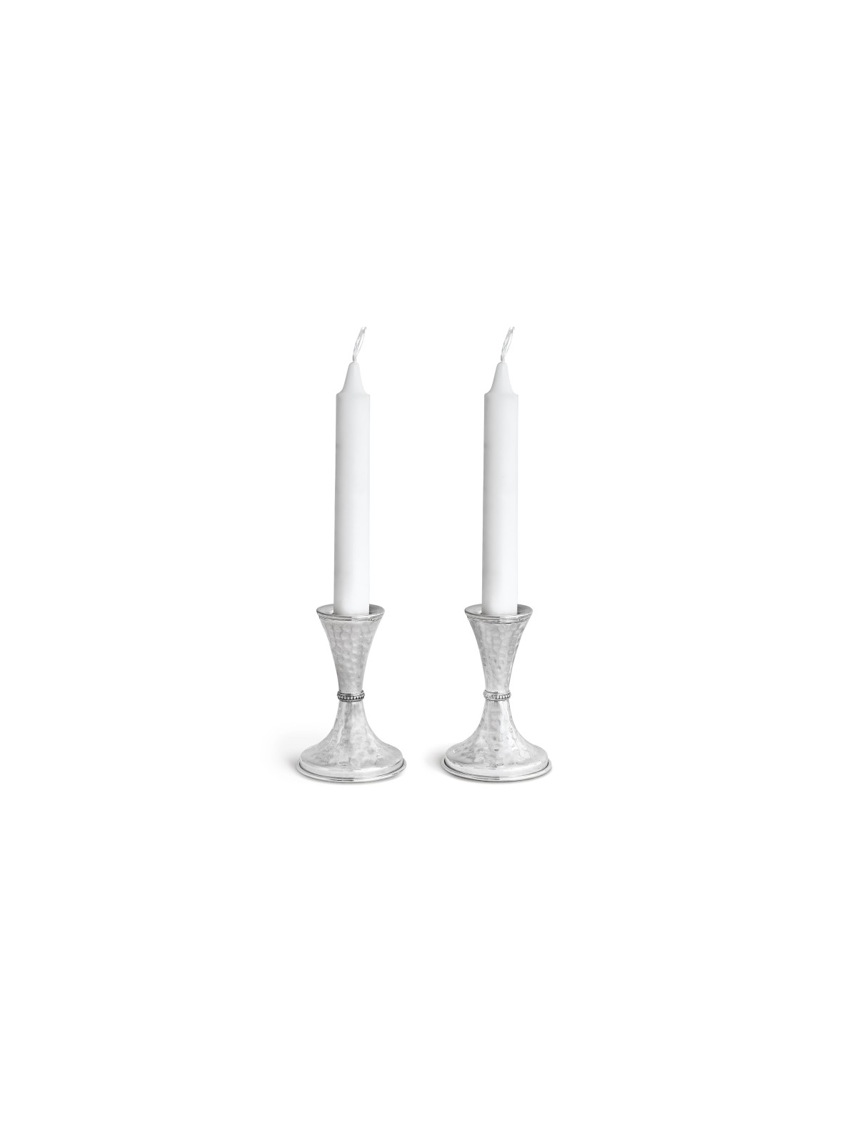 Beaux chandeliers martelés en argent sterling, cadeaux de Pâque, Isr