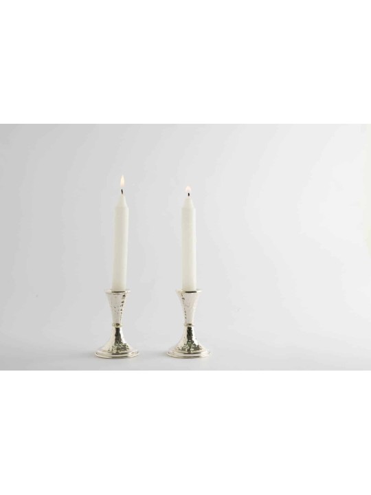 Beaux chandeliers martelés en argent sterling, cadeaux de Pâque, Isr