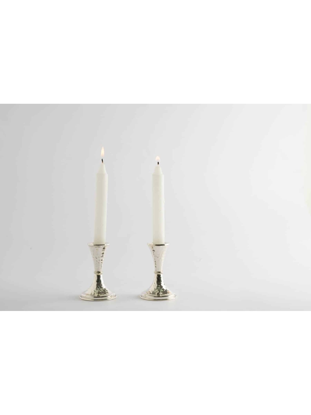 Beaux chandeliers martelés en argent sterling, cadeaux de Pâque, Isr