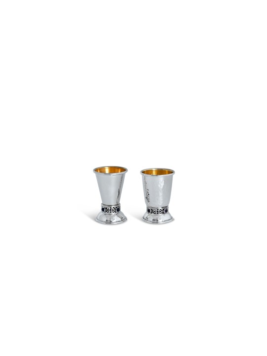 Hammered Sterling Silver Small Kiddush Cup With La , Passover Gifts ,