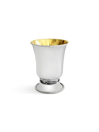 Coupe de Kiddouch en argent élégante de taille moyenne avec nom, cadeaux de Pâque,