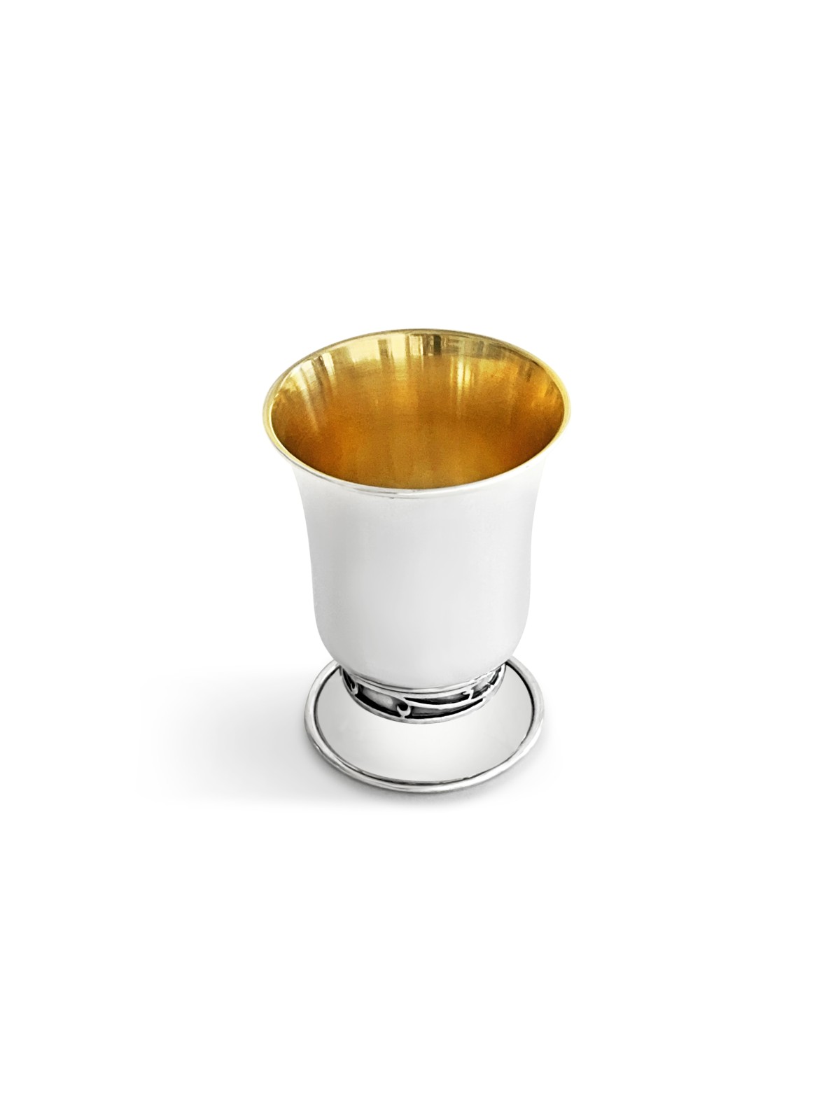 Medium-Sized Elegant Silver Kiddush Cup with Name  , Passover Gifts ,