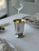 Coupe de Kiddouch en argent élégante de taille moyenne avec nom, cadeaux de Pâque,