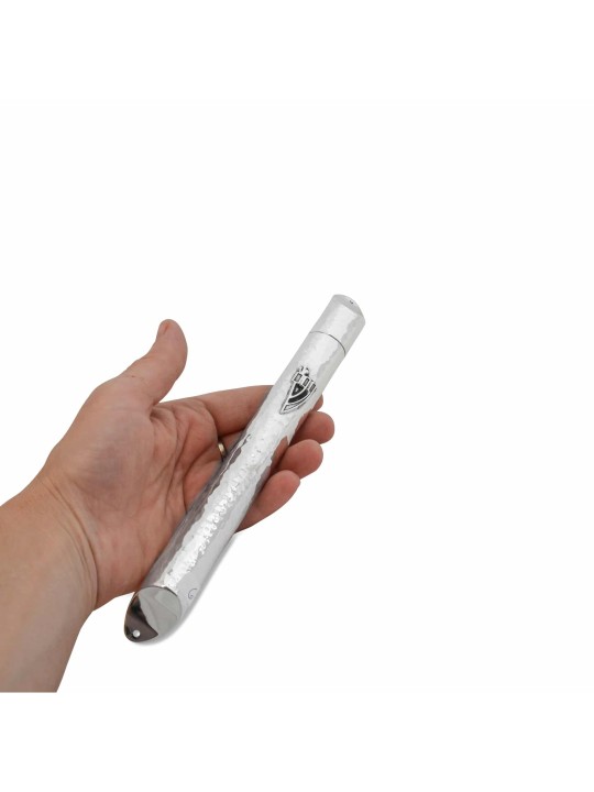 Étui Mezuzah martelé en argent sterling, Avshalom Hadad, Judai israélien