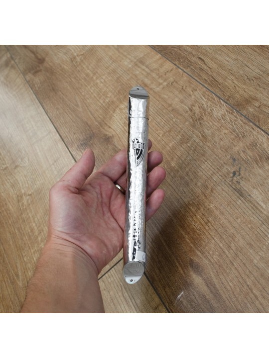 Étui Mezuzah martelé en argent sterling, Avshalom Hadad, Judai israélien