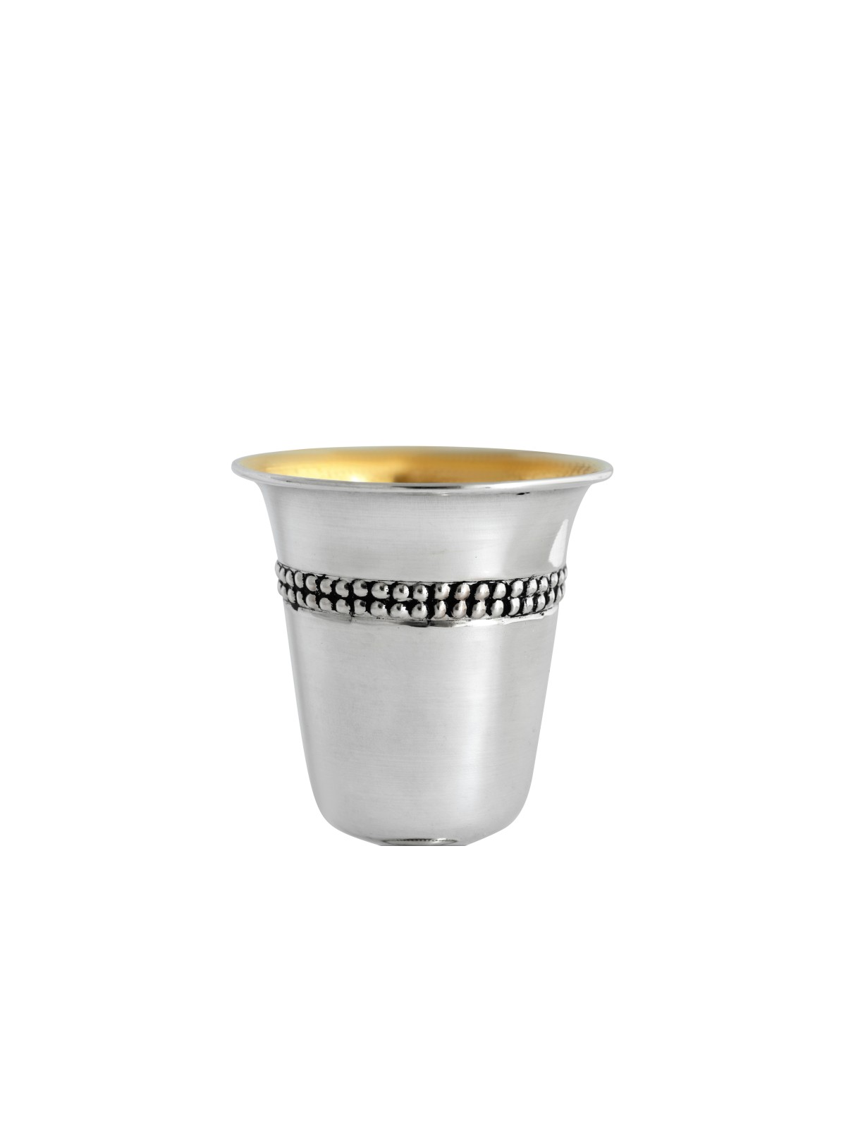 Belle tasse de Kiddouch en argent sterling au design de perles, cadeaux de Pâque,