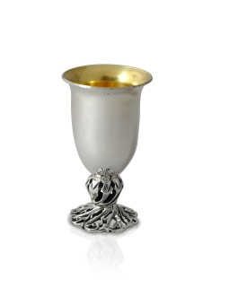 Classic Small Kiddush Cup with a Unique Stem , Passover Gifts , Israel