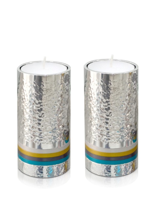 Round-Shaped Hammered Candlesticks with Multi-Colo , Modern Candlestic