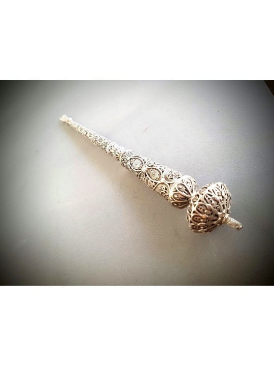 Large Sterling Silver Filigree Torah Pointer with  , Passover Gifts ,