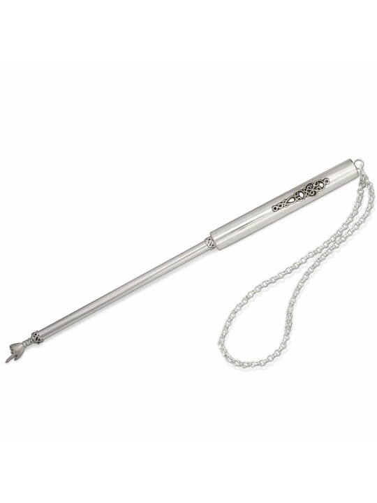 Torah Pointer Sterling Silver avec bordure en filigrane , Cadeaux de Shabbat , Isra