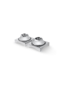 Small Square Shape Sterling Silver Candlesticks wi , Passover Gifts ,