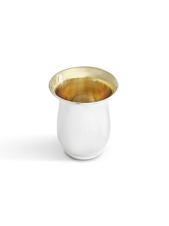 Becher en argent sterling lisse pour mariage et bar Mi, Kiddush Cu moderne