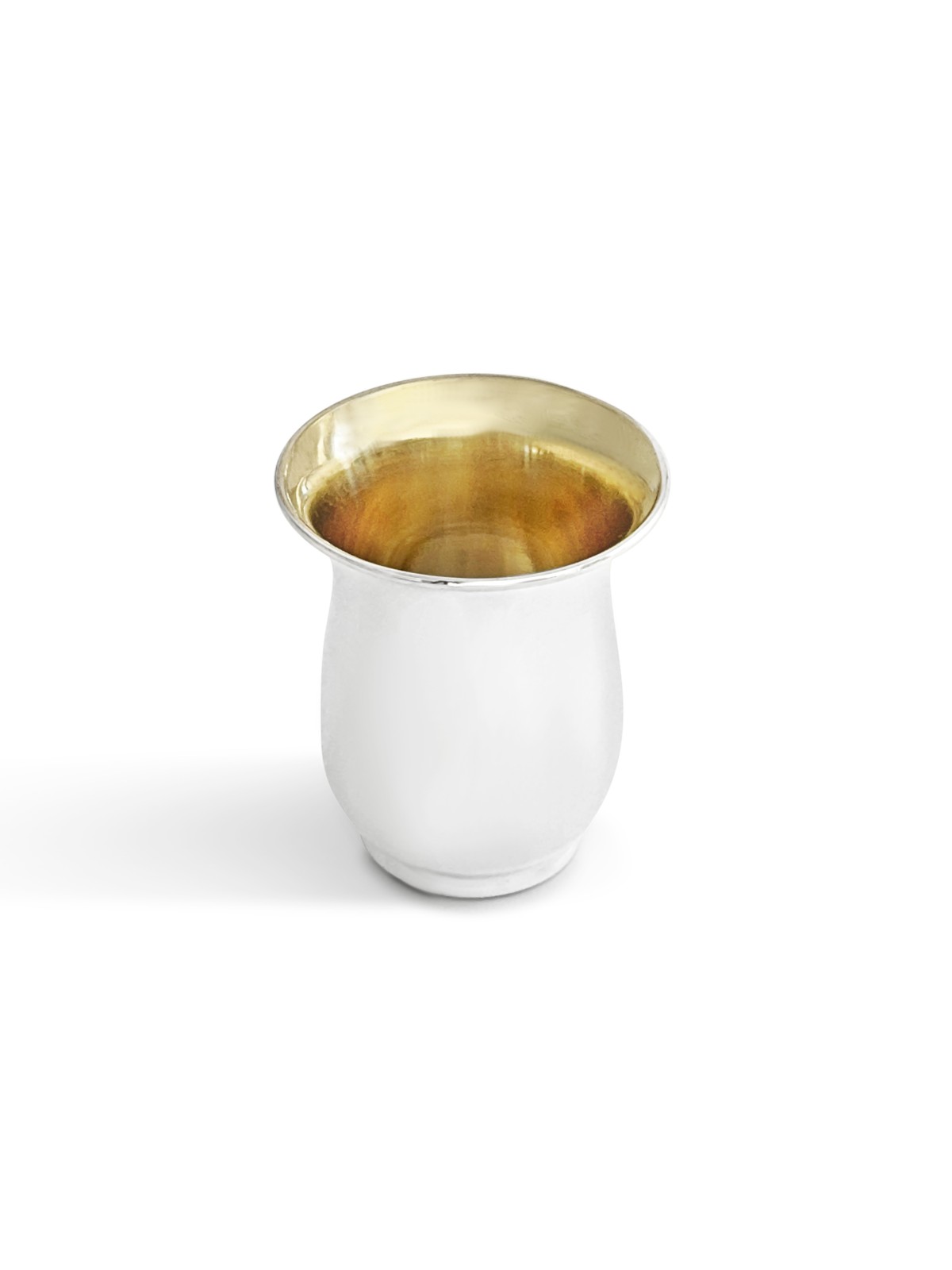 Smooth Sterling Silver Becher for Wedding & Bar Mi , Modern Kiddush Cu