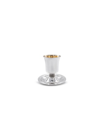 Coupe de Kiddush en argent sterling avec bande filigrane, coupes de Kiddush modernes,