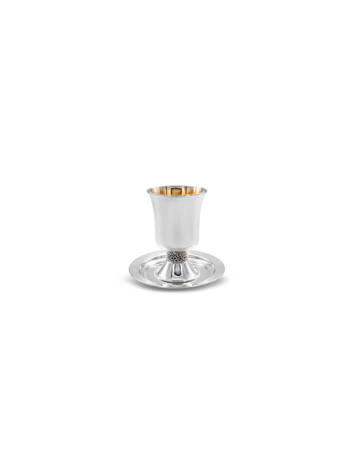 Sterling Silver Kiddush Cup with Filigree Band , Modern Kiddush Cups ,