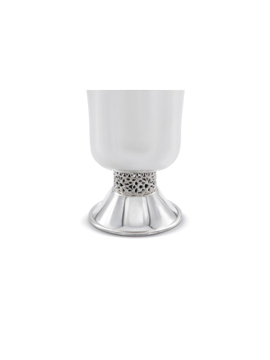 Coupe de Kiddush en argent sterling avec bande filigrane, coupes de Kiddush modernes,