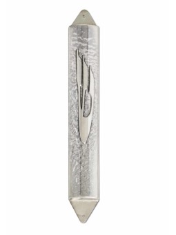 Sterling Silver Mezuzah Case Hammered Finish , Large Mezuzahs , Israel