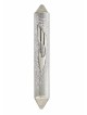 Boîtier Mezuzah en argent sterling, finition martelée, grandes mezouzas, Israël