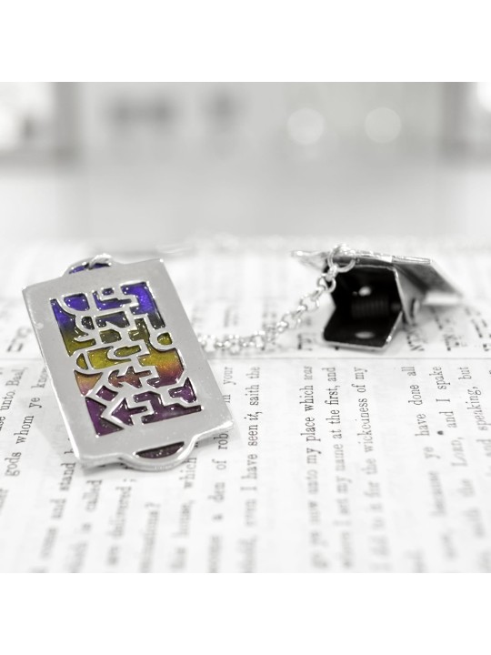 Pointeur de Torah en argent avec nuances d’émail bleu, cadeaux de Shabbat, Isra
