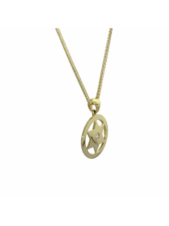 Belle étoile cerclée en or blanc de David Penda, cadeaux Tu B'Av, I