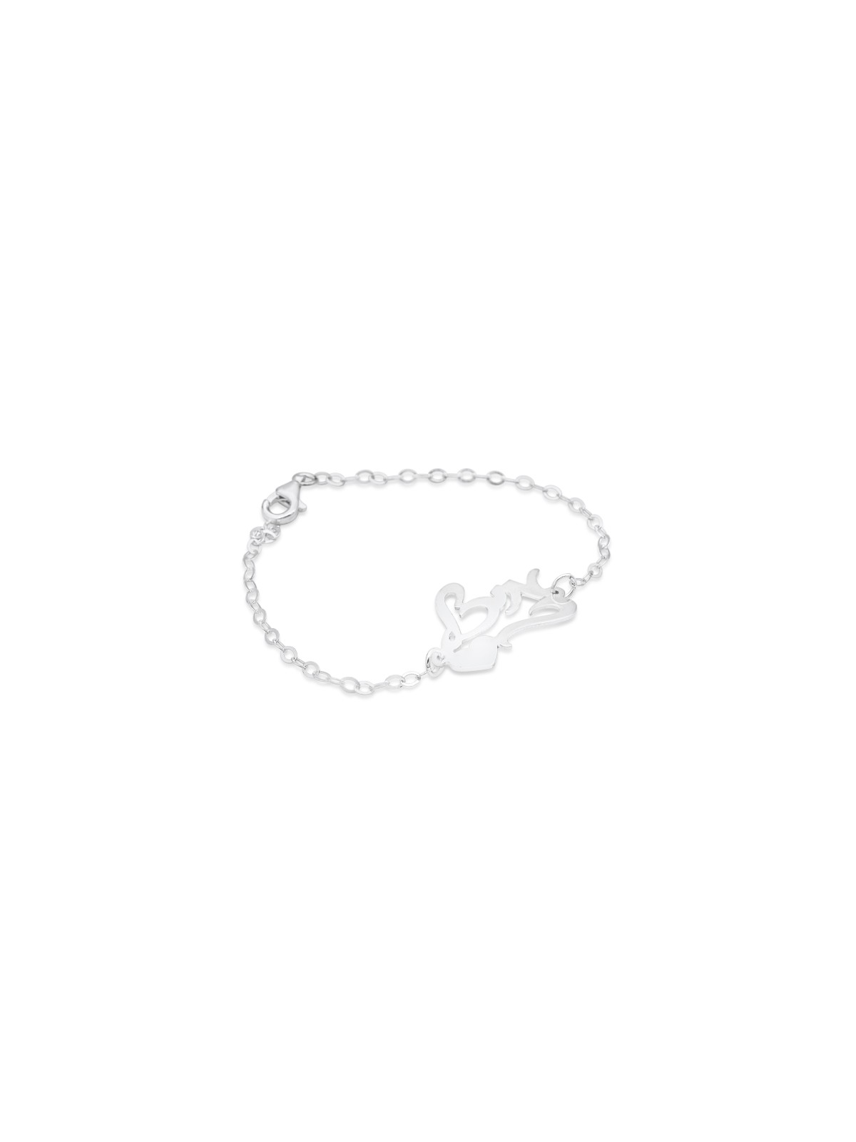 Bracelet en or avec nom hébreu écrit à la main avec cœur, cadeaux Tu B'Av, est