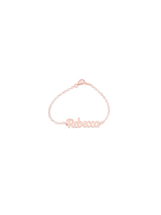 Bracelet en or avec nom anglais cursif unique, cadeaux Tu B'Av, Ju israélien