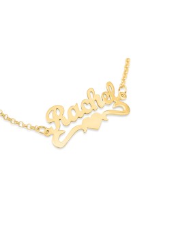 Cursive Splendid English Name Gold Bracelet , Tu B'Av Gifts , Israeli