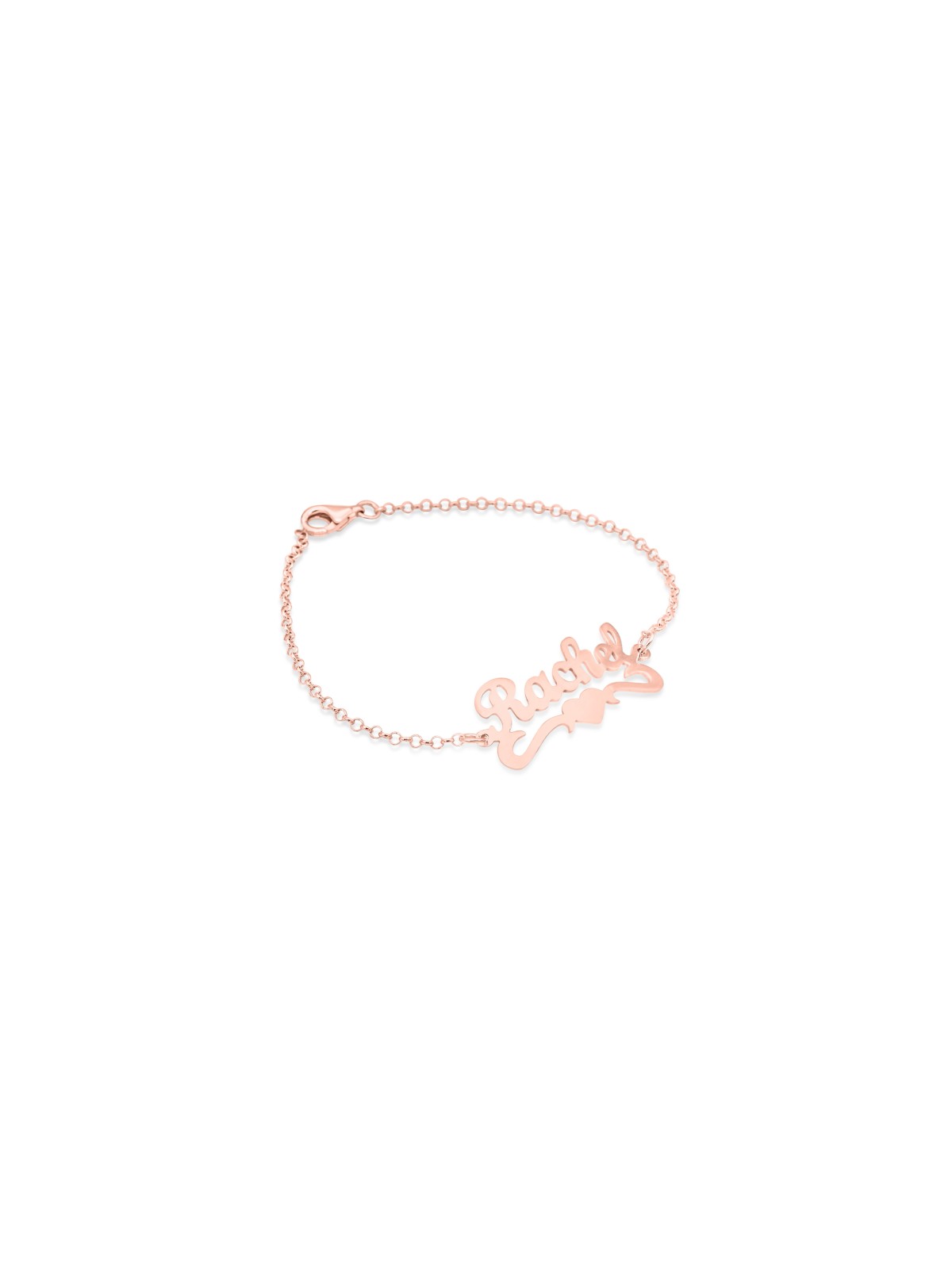 Cursive Splendid English Name Gold Bracelet , Tu B'Av Cadeaux , Israélien