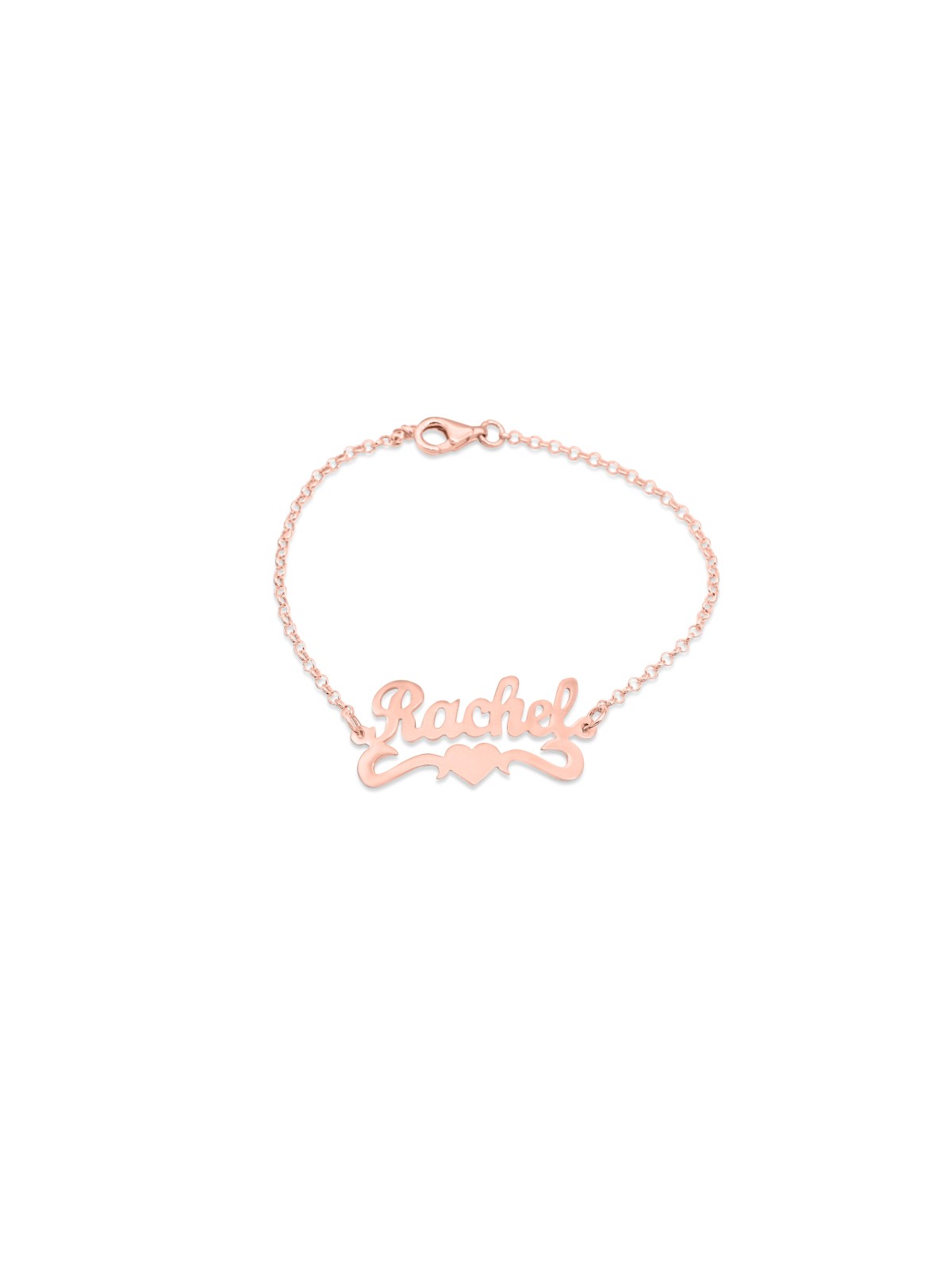 Cursive Splendid English Name Gold Bracelet , Tu B'Av Gifts , Israeli