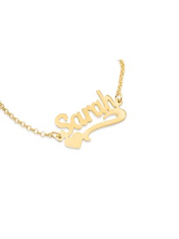 Love English Name Gold Bracelet , Tu B'Av Gifts , Israeli Judaica