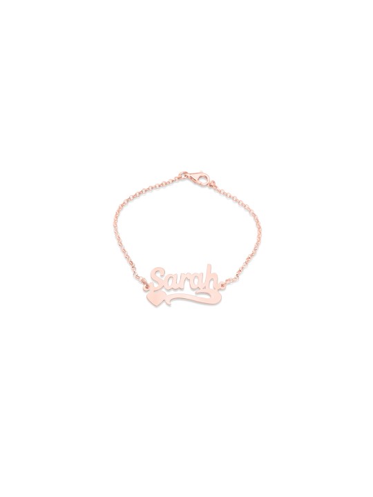 Love English Name Gold Bracelet , Tu B'Av Gifts , Israeli Judaica