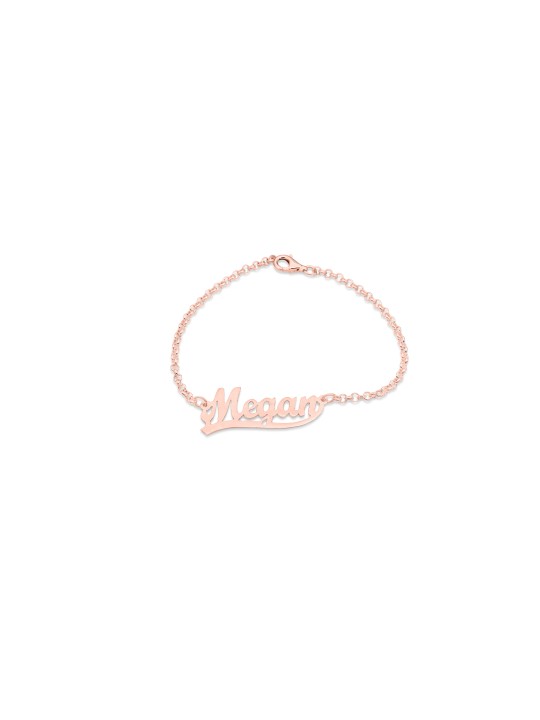 Modern English Name Gold Bracelet , Tu B'Av Gifts , Israeli Judaica
