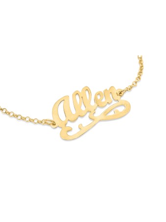 Magnificent Cursive Custom English Name Gold Brace , Tu B'Av Gifts , I