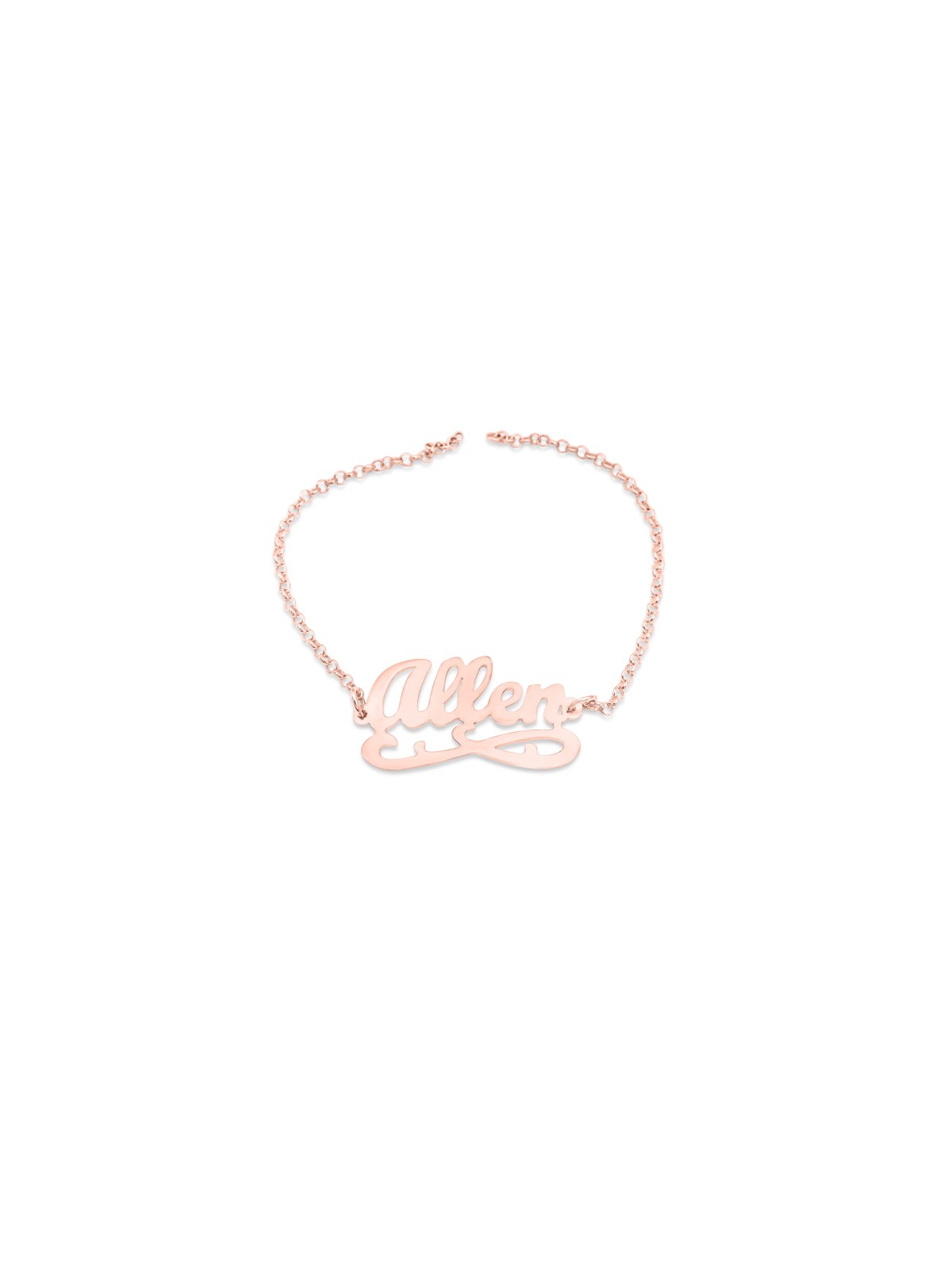 Magnifique Cursive Custom English Name Gold Brace , Tu B'Av Gifts , I