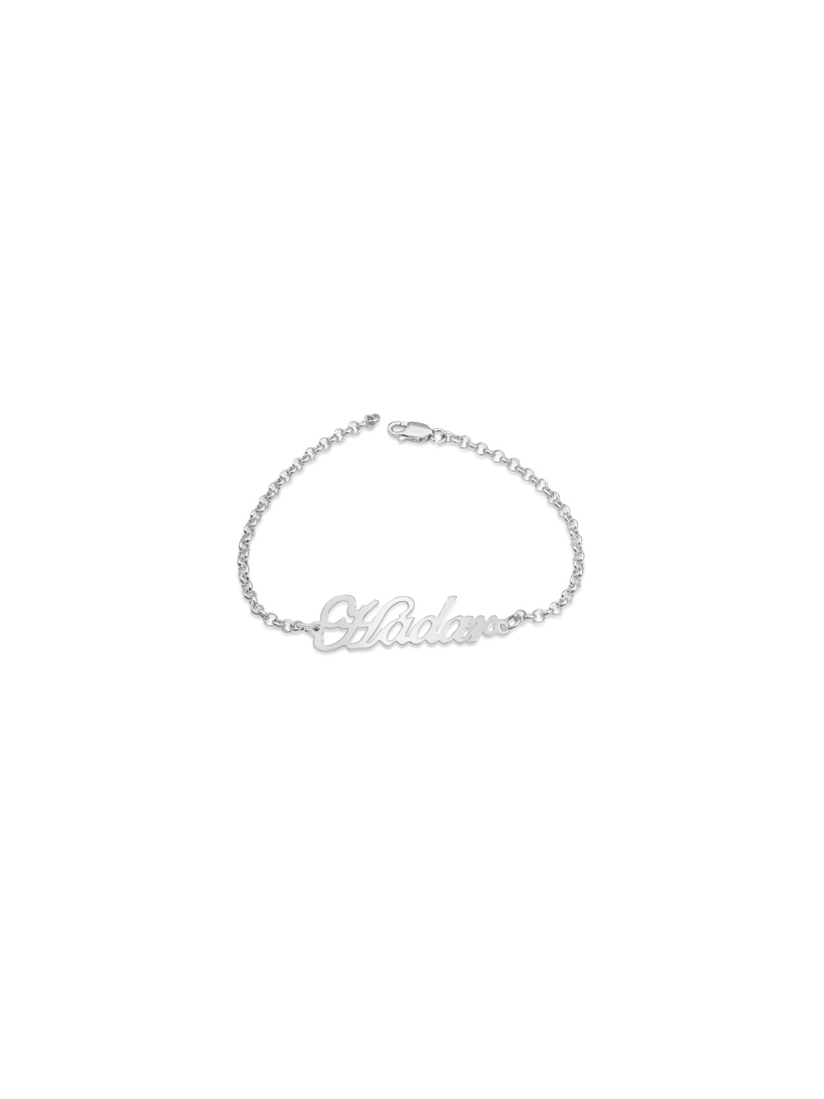 Bracelet chic avec nom anglais cursif en or, cadeaux Tu B'Av, Isra
