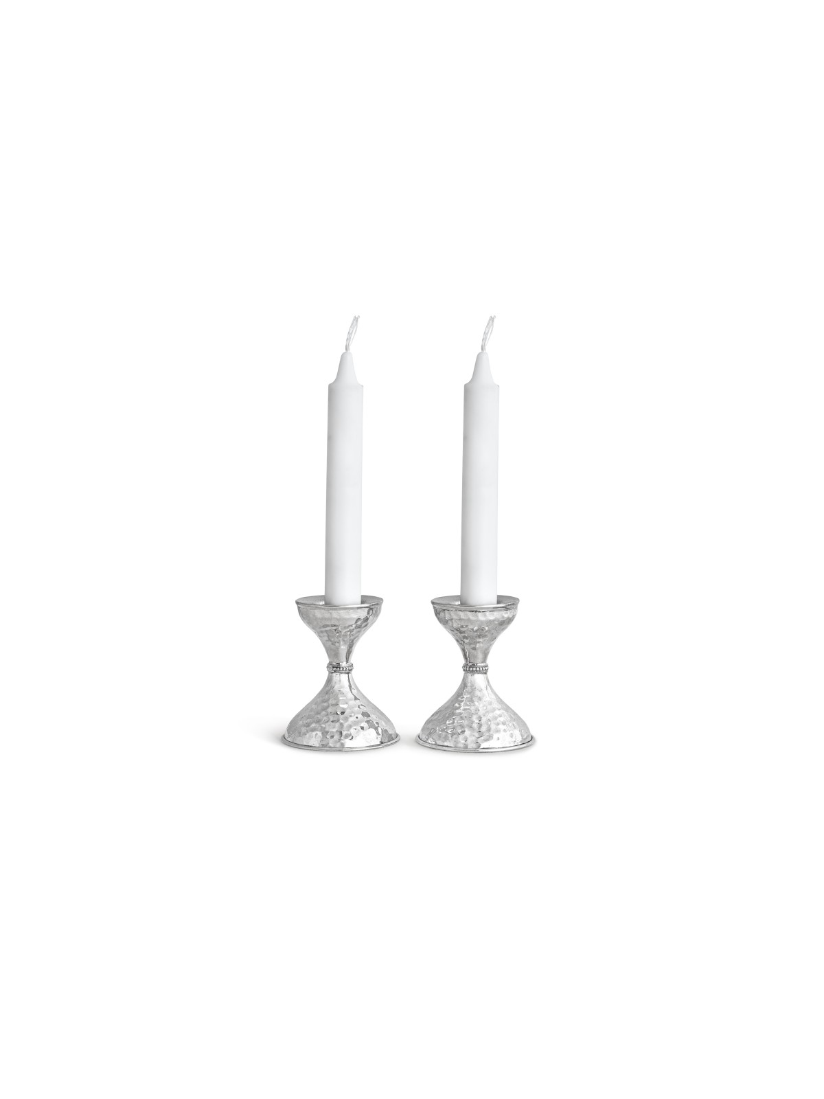 Small Sterling Silver Candlesticks Hammered Finish , Passover Gifts ,
