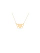 Collier en or classique avec nom hébreu complet, cadeaux Tu B'Av, Judaï israélien