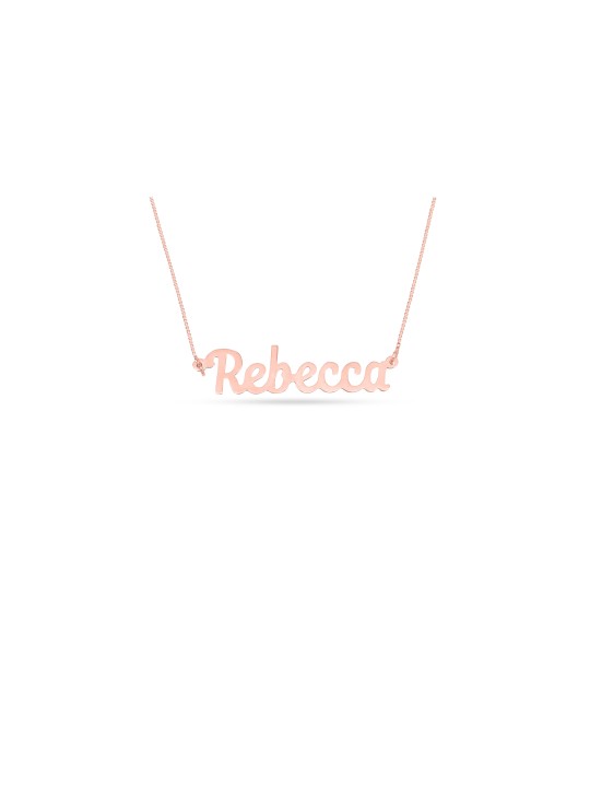 Collier en or élégant avec nom personnalisé anglais, cadeaux Tu B'Av, Ju israélien