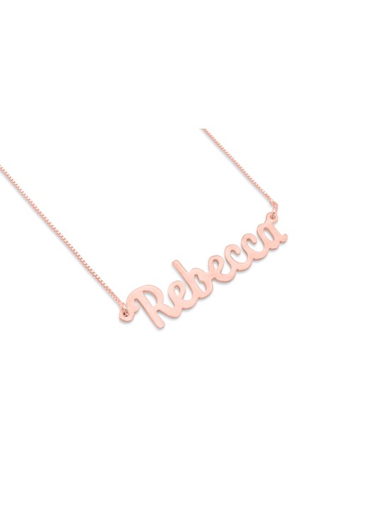 Collier en or élégant avec nom personnalisé anglais, cadeaux Tu B'Av, Ju israélien
