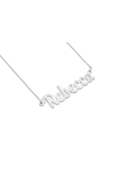 Collier en or élégant avec nom personnalisé anglais, cadeaux Tu B'Av, Ju israélien