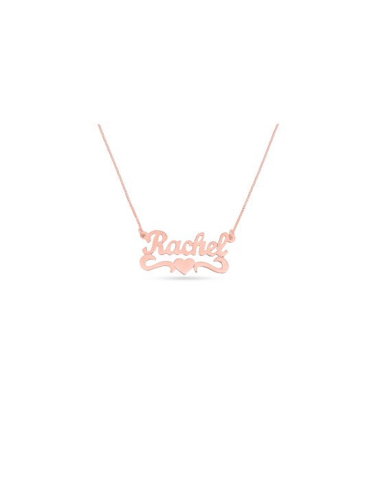 Collier d’or d’amour de nom anglais personnalisé, cadeaux Tu B’Av, Judai israélien