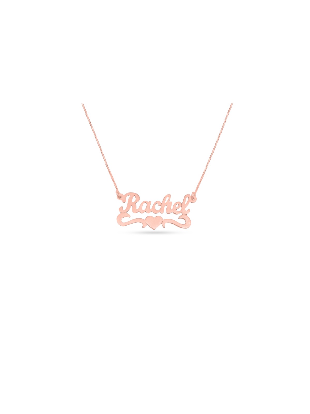 Custom English Name Love Gold Necklace , Tu B'Av Gifts , Israeli Judai