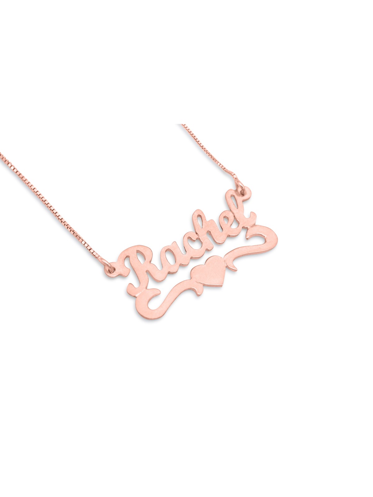 Collier d’or d’amour de nom anglais personnalisé, cadeaux Tu B’Av, Judai israélien