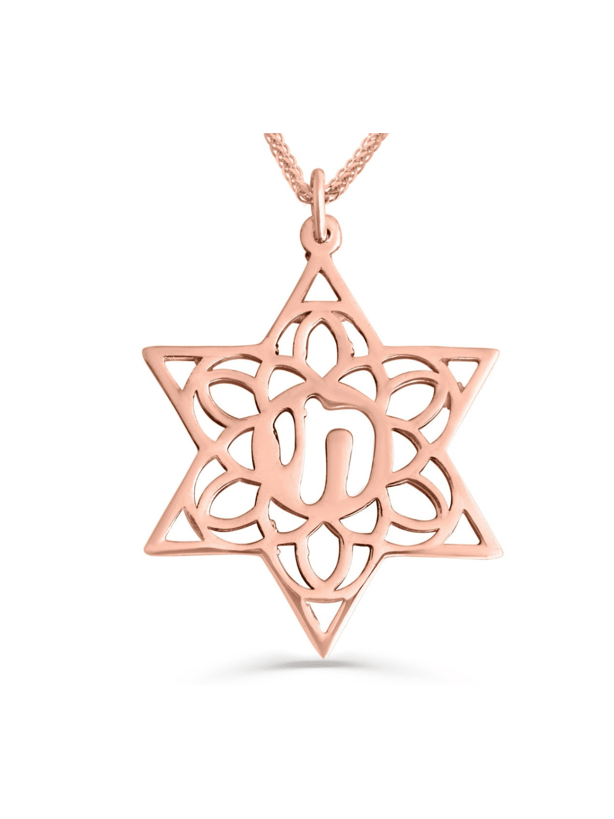 Filigrane Hollow Star of David et Chai Pendant , Cadeaux de mariage juifs