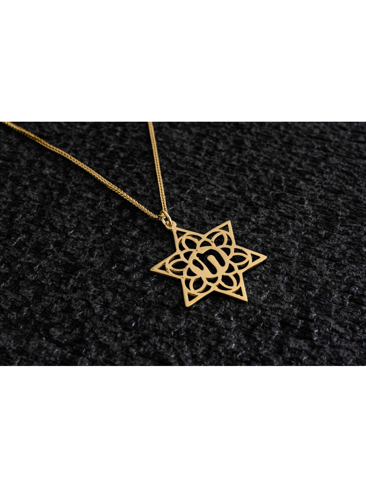 Filigrane Hollow Star of David et Chai Pendant , Cadeaux de mariage juifs