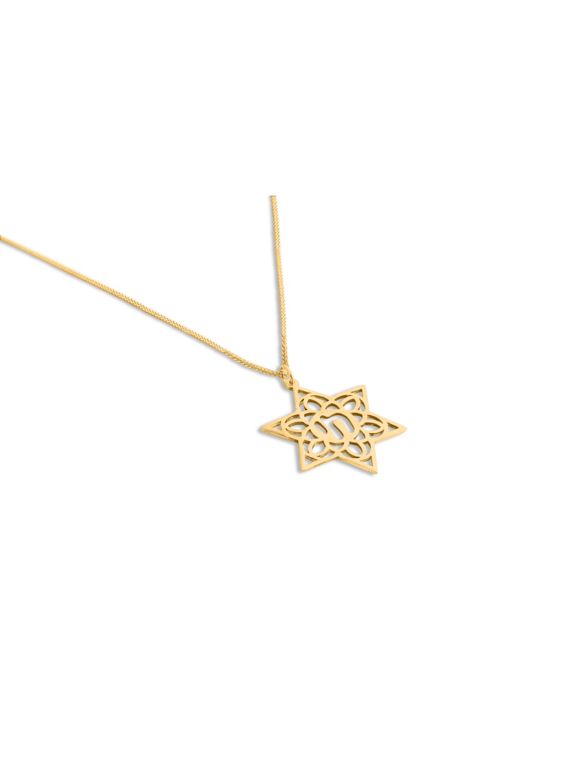 Filigree Hollow Star of David and Chai Pendant , Jewish Wedding Gifts