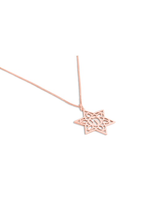 Filigrane Hollow Star of David et Chai Pendant , Cadeaux de mariage juifs